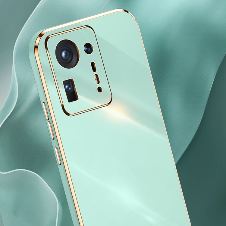 For Xiaomi Mi Mix 4 XINLI Straight Edge 6D Electroplate TPU Phone Case(Mint Green) - Xiaomi Cases by XINLI | Online Shopping UK | buy2fix