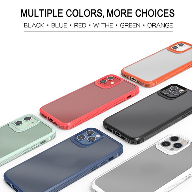 For iPhone 11 MG Series Carbon Fiber TPU + Clear PC Four-corner Airbag Shockproof Case (Orange) - iPhone 11 Cases by buy2fix | Online Shopping UK | buy2fix