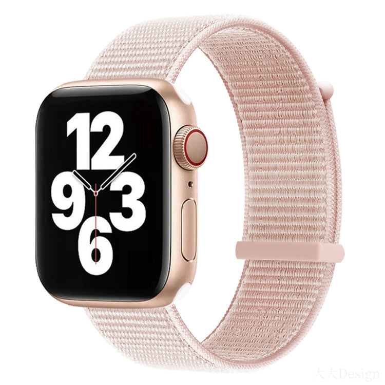 Hook and Loop Fastener Dual Section Watch Band For Apple Watch Ultra 49mm&Watch Ultra 2 49mm / Series 9&8&7 45mm / SE 3&SE 2&6&SE&5&4 44mm / 3&2&1 42mm(Pearl Pink) - Watch Bands by buy2fix | Online Shopping UK | buy2fix