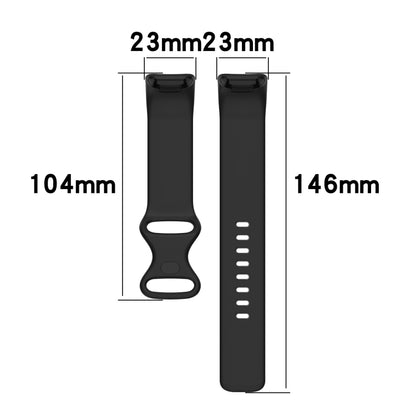 For Fitbit Charge 5 Silicone Watch Band, Size:L(Dark Blue) - Watch Bands by buy2fix | Online Shopping UK | buy2fix