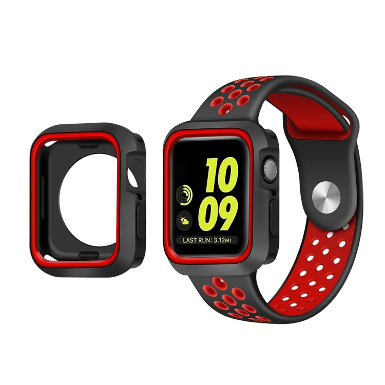 Two-color Shockproof Protective Case For Apple Watch Series 9 / 8 / 7 45mm(Red) - Watch Cases by buy2fix | Online Shopping UK | buy2fix