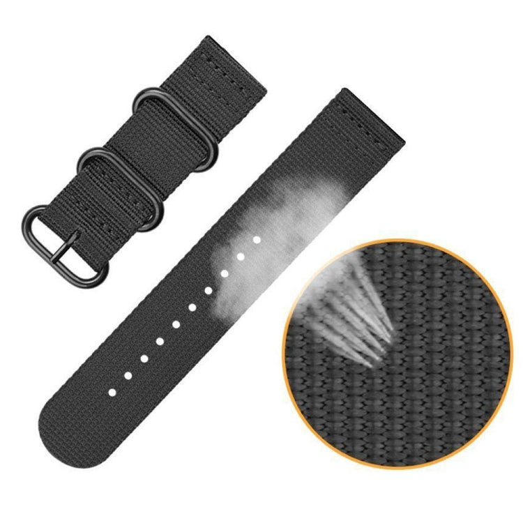 For Suunto 7 Three-ring Steel Buckle Nylon Watch Band(Black) -  by buy2fix | Online Shopping UK | buy2fix