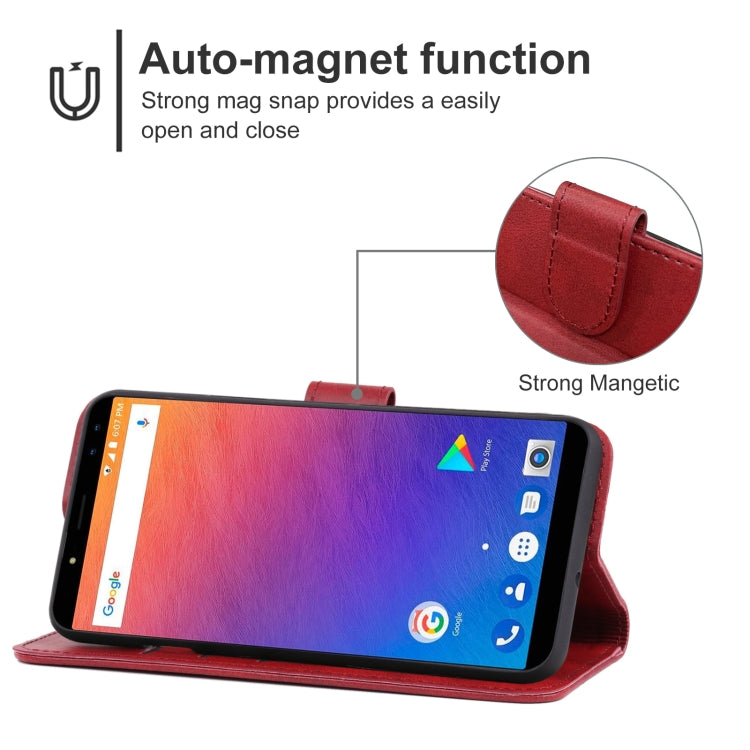 Leather Phone Case For Ulefone Power 3 / Power 3S(Red) - Ulefone Cases by buy2fix | Online Shopping UK | buy2fix