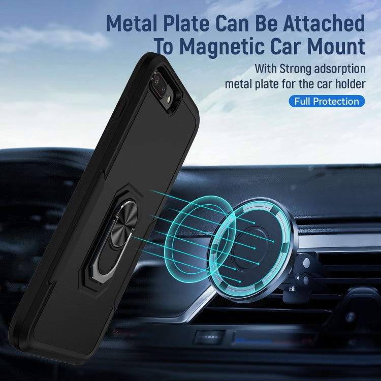 Pioneer Armor Heavy Duty PC + TPU Holder Phone Case For iPhone 8 Plus / 7 Plus(Black) - More iPhone Cases by buy2fix | Online Shopping UK | buy2fix