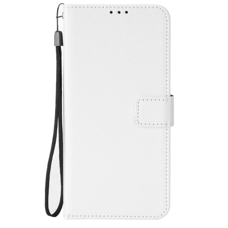 For Blackview A55 Diamond Texture Leather Phone Case(White) - More Brand by buy2fix | Online Shopping UK | buy2fix