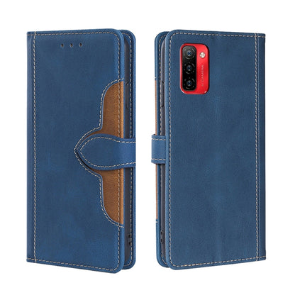 For Ulefone Note 12P Skin Feel Straw Hat Magnetic Buckle Leather Phone Case(Blue) - Ulefone Cases by buy2fix | Online Shopping UK | buy2fix