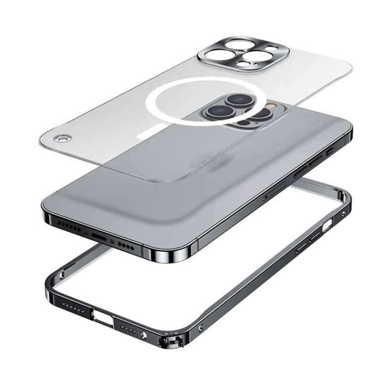 For iPhone 12 Pro Max MagSafe Magnetic Frosted Case(Silver) - iPhone 12 Pro Max Cases by buy2fix | Online Shopping UK | buy2fix