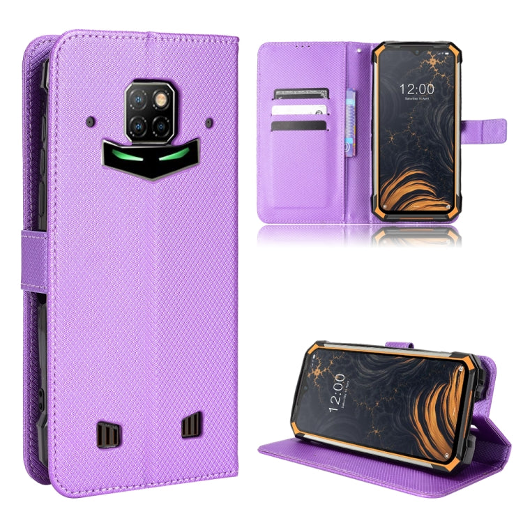 For Doogee S88 Pro / S88 Plus Diamond Texture Leather Phone Case(Purple) - Doogee Cases by buy2fix | Online Shopping UK | buy2fix