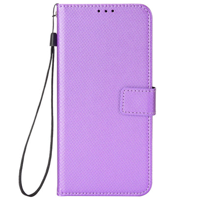 For Doogee S88 Pro / S88 Plus Diamond Texture Leather Phone Case(Purple) - Doogee Cases by buy2fix | Online Shopping UK | buy2fix