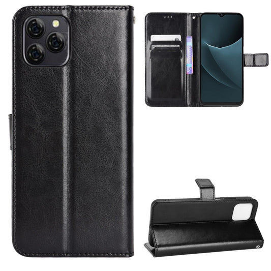 For Blackview A95 Retro Crazy Horse Texture Leather Phone Case(Black) - More Brand by buy2fix | Online Shopping UK | buy2fix