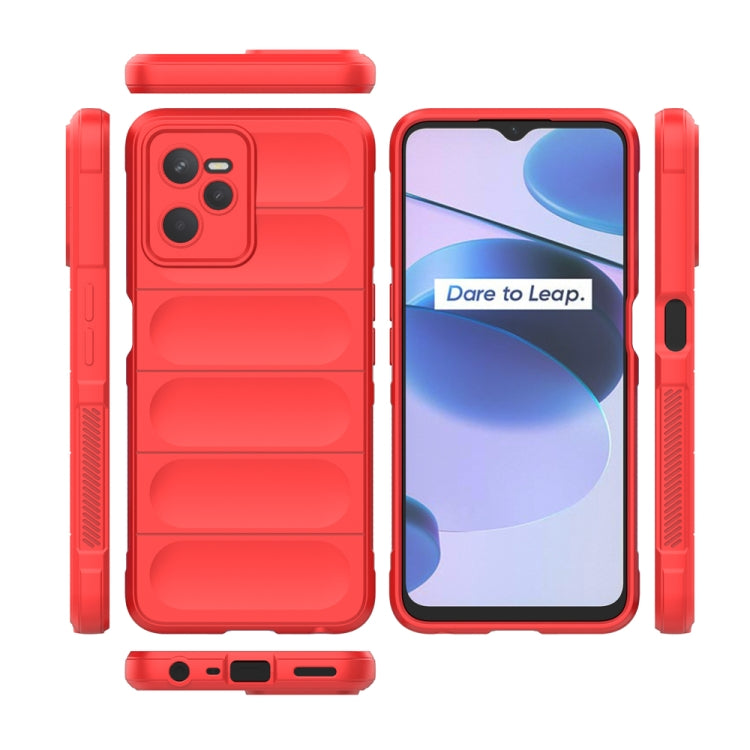 For OPPO Realme C35 Magic Shield TPU + Flannel Phone Case(Purple) - Realme Cases by buy2fix | Online Shopping UK | buy2fix