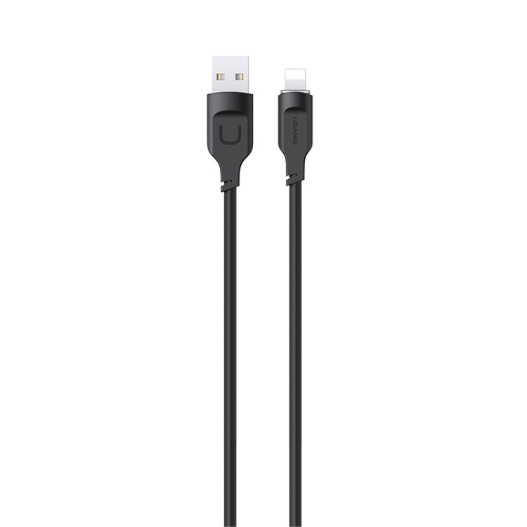 USAMS US-SJ565 8 Pin Fast Charing Data Cable with Light, Length: 1.2m(Black) - Normal Style Cable by USAMS | Online Shopping UK | buy2fix