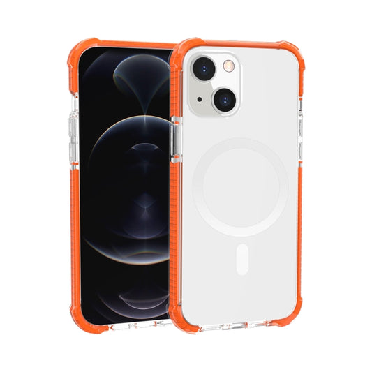 For iPhone 13 Magsafe Magnetic Acrylic Shockproof Phone Case(Orange) - iPhone 13 Cases by buy2fix | Online Shopping UK | buy2fix