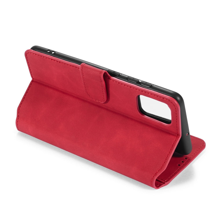 For Galaxy A71 DG.MING Retro Oil Side Horizontal Flip Case with Holder & Card Slots & Wallet(Red) - Galaxy Phone Cases by DG.MING | Online Shopping UK | buy2fix