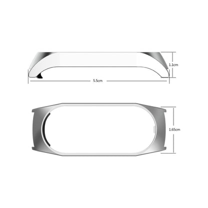 For Xiaomi Mi Band 7 Three-bead Stainless Steel Watch Band(Black) - Watch Bands by buy2fix | Online Shopping UK | buy2fix