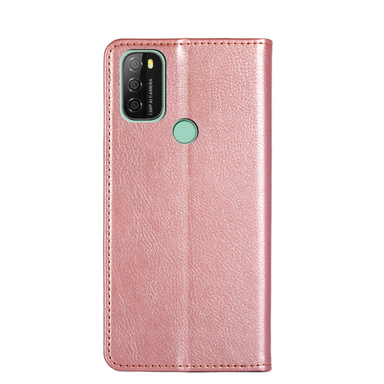 For Blackview A70 Gloss Oil Solid Color Magnetic Leather Phone Case(Rose Gold) - More Brand by buy2fix | Online Shopping UK | buy2fix