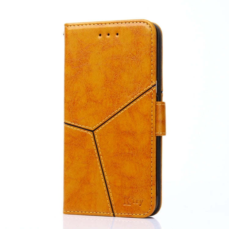 For Blackview A70 Geometric Stitching Horizontal Flip Leather Phone Case(Yellow) - More Brand by buy2fix | Online Shopping UK | buy2fix