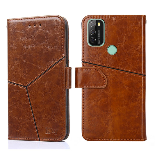 For Blackview A70 Geometric Stitching Horizontal Flip Leather Phone Case(Light Brown) - More Brand by buy2fix | Online Shopping UK | buy2fix