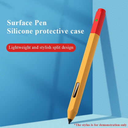 Contrasting Color Series Liquid Silicone Protective Case For MicroSoft Surface Pen(Orange) - Pencil Accessories by buy2fix | Online Shopping UK | buy2fix