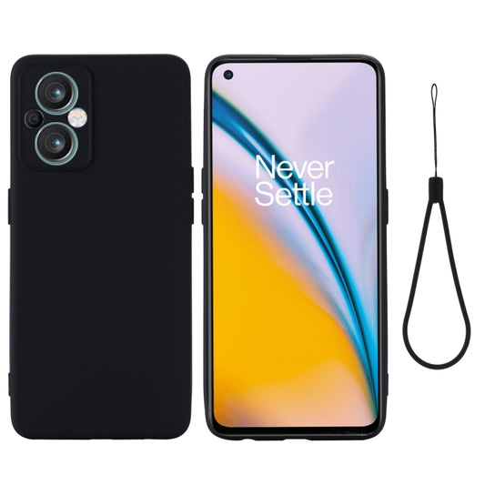 For OPPO A96 5G/Reno7 Z 5G Global/ Reno7 Lite 5G/F21 Pro 5G Global/Reno8 Lite 5G Global Pure Color Liquid Silicone Shockproof Full Coverage Phone Case(Black) - OPPO Cases by buy2fix | Online Shopping UK | buy2fix