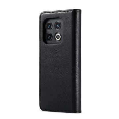 For OnePlus 10 Pro DG.MING Crazy Horse Texture Detachable Magnetic Leather Phone Case(Black) - OnePlus Cases by DG.MING | Online Shopping UK | buy2fix