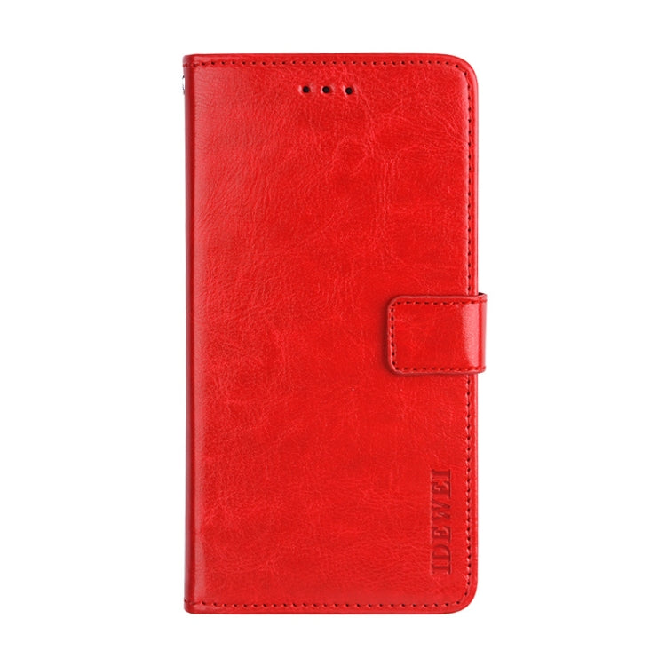 For Blackview BV9800 Pro idewei Crazy Horse Texture Horizontal Flip Leather Case with Holder & Card Slots & Wallet(Red) - More Brand by idewei | Online Shopping UK | buy2fix