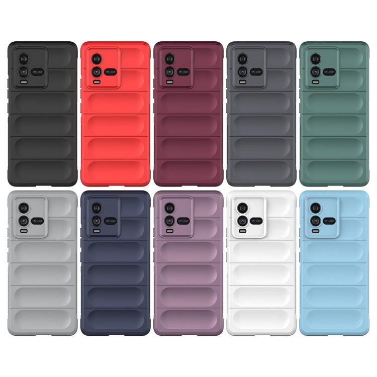 For vivo iQOO 10 5G Magic Shield TPU + Flannel Phone Case(Grey) - vivo Cases by buy2fix | Online Shopping UK | buy2fix
