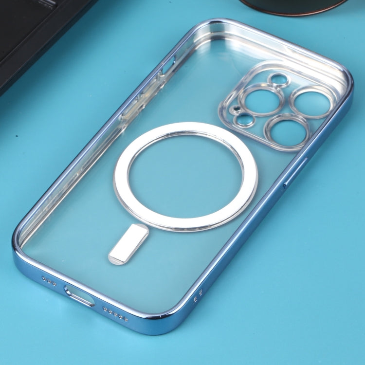 For iPhone 11 Pro MagSafe Electroplating Straight TPU Phone Case(Blue) - iPhone 11 Pro Cases by buy2fix | Online Shopping UK | buy2fix