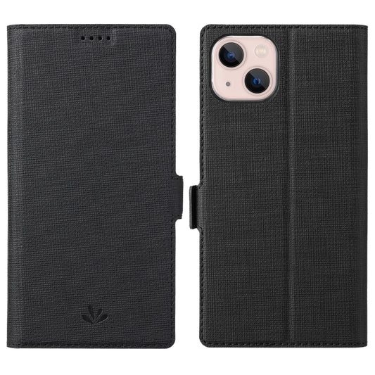 For iPhone 14 Plus ViLi K Series Dual-side Buckle Magsafe Leather Phone Case(Black) - iPhone 14 Plus Cases by ViLi | Online Shopping UK | buy2fix