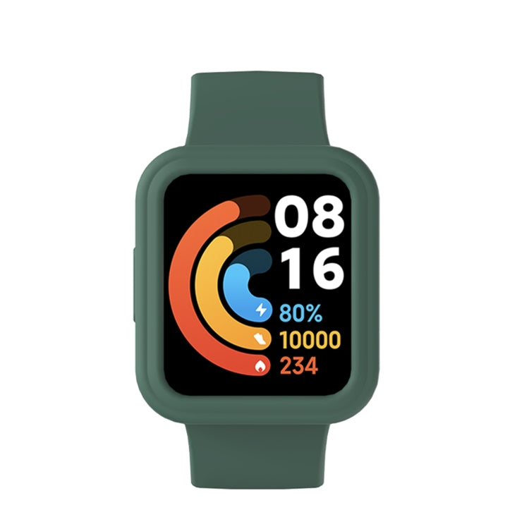 For Xiaomi Redmi Watch 2 / Watch 2 Lite Solid Color Silicone Integrated Watch Band(Green) - Watch Bands by buy2fix | Online Shopping UK | buy2fix