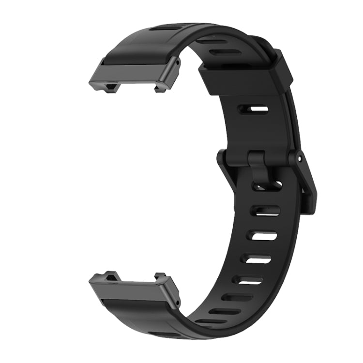 For Xiaomi Mi Band 7 Pro Mijobs Flat Hole TPU Watch Band(Black) - Watch Bands by MIJOBS | Online Shopping UK | buy2fix