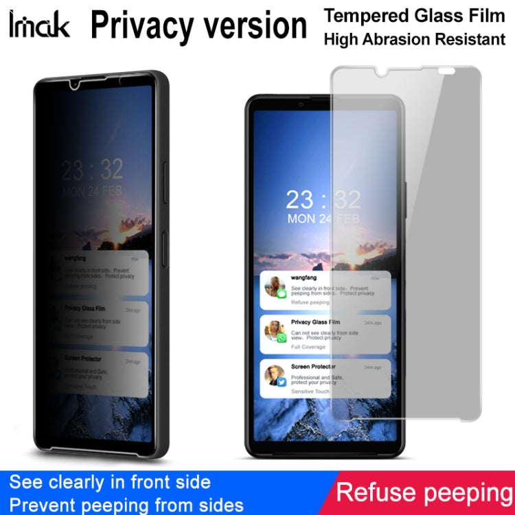 imak HD Anti-spy Tempered Glass Protective Film For Sony Xperia 10 IV / 10 III - Sony Tempered Glass by imak | Online Shopping UK | buy2fix