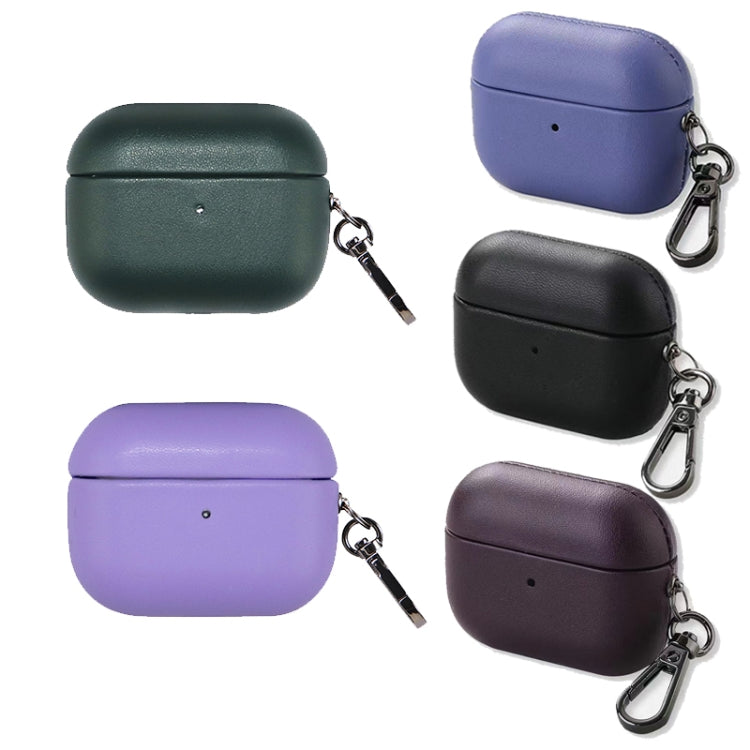 For Apple AirPods 3 PU Leather Wireless Bluetooth Earphone Protective Case(Wisteria) - For AirPods 3 by buy2fix | Online Shopping UK | buy2fix