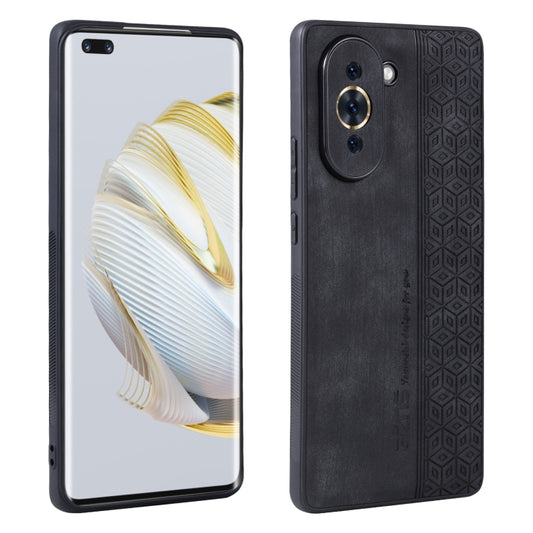 For Huawei nova 10 Pro AZNS 3D Embossed Skin Feel Phone Case(Black) - Huawei Cases by AZNS | Online Shopping UK | buy2fix