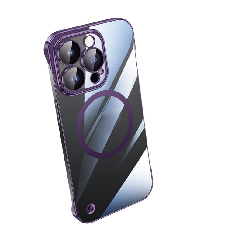 For iPhone 14 Pro Max Electroplating Frameless Magsafe Magnetic PC Phone Case(Deep Purple) - iPhone 14 Pro Max Cases by buy2fix | Online Shopping UK | buy2fix