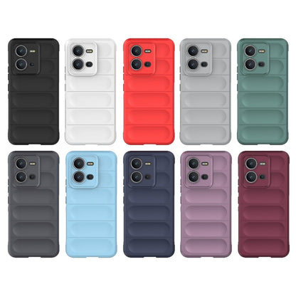 For vivo V25 5G Global Magic Shield TPU + Flannel Phone Case(Dark Grey) - vivo Cases by buy2fix | Online Shopping UK | buy2fix