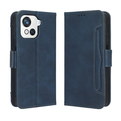 For Blackview OSCAL C80 Skin Feel Calf Texture Card Slots Leather Phone Case(Blue) - More Brand by buy2fix | Online Shopping UK | buy2fix