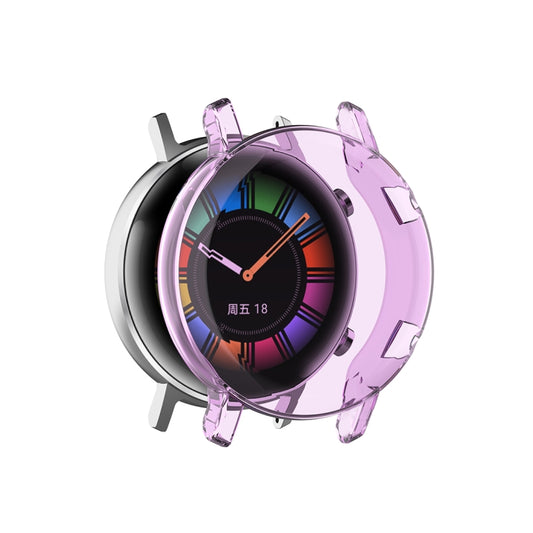 For Huawei Watch GT2 42mm Full Coverage Watch Protective Case with Screen(Transparent Purple) - Watch Cases by Huawei | Online Shopping UK | buy2fix