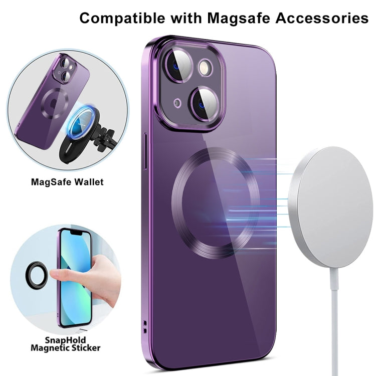 For iPhone 14 Pro Max Electroplating MagSafe TPU Phone Case with Lens Film(Black) - iPhone 14 Pro Max Cases by buy2fix | Online Shopping UK | buy2fix