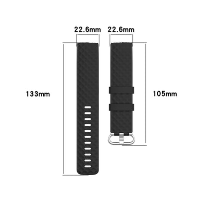 18mm Silver Color Buckle TPU Wrist Strap Watch Band for Fitbit Charge 4 / Charge 3 / Charge 3 SE, Size: L(Grey) - Watch Bands by buy2fix | Online Shopping UK | buy2fix