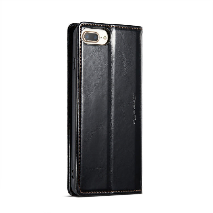 For iPhone 6 Plus/7 Plus/8 Plus CaseMe 003 Crazy Horse Texture Leather Phone Case(Black) - More iPhone Cases by CaseMe | Online Shopping UK | buy2fix