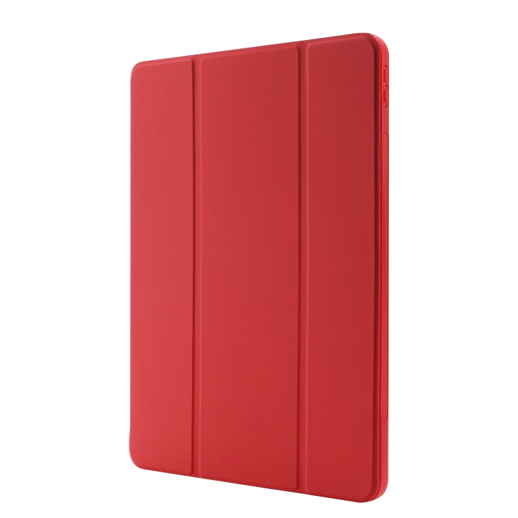 Skin Feel Pen Holder Tri-fold Tablet Leather Case For iPad Air 13 2024 / iPad Pro 12.9 2022 / 2021 / 2020 / 2018(Red) - iPad Pro 12.9 (2022/2021) Cases by buy2fix | Online Shopping UK | buy2fix