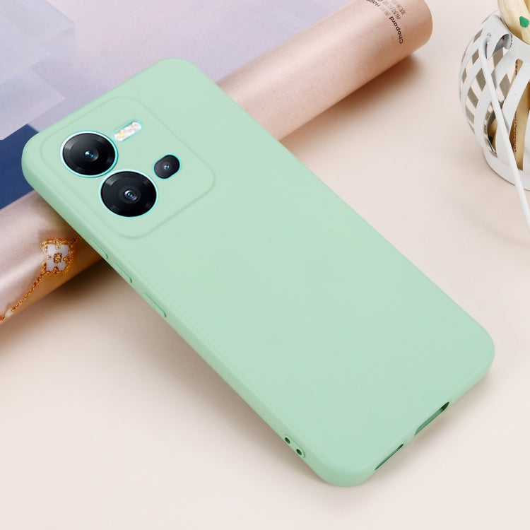 For vivo V25 5G / V25E 5G / X80 Lite Pure Color Liquid Silicone Shockproof Full Coverage Phone Case(Green) - vivo Cases by buy2fix | Online Shopping UK | buy2fix