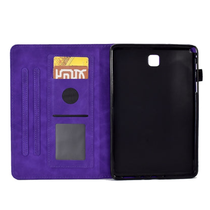 For Samsung Galaxy Tab A 8.0 T350 Tower Embossed Leather Smart Tablet Case(Purple) - Other Galaxy Tab PC by buy2fix | Online Shopping UK | buy2fix