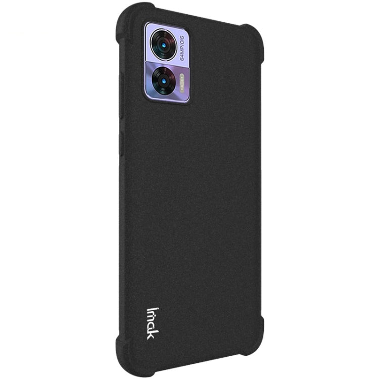 For Motorola Edge 30 Neo 5G imak Shockproof Airbag TPU Phone Case(Matte Black) - Motorola Cases by imak | Online Shopping UK | buy2fix