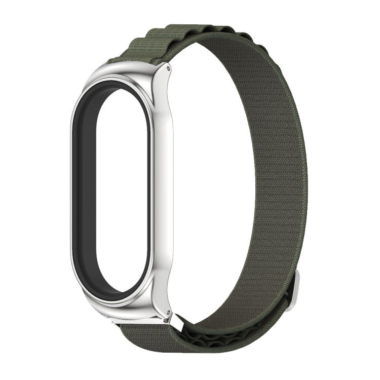 For Xiaomi Mi Band 7 / 7 NFC MIJOBS CS Nylon Breathable Watch Band(Army Green Silver) - Watch Bands by MIJOBS | Online Shopping UK | buy2fix