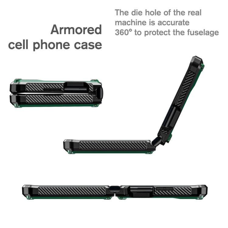 For Motorola Razr 2022 All-inclusive Shockproof Folding Phone Case(Army Green) - Motorola Cases by buy2fix | Online Shopping UK | buy2fix