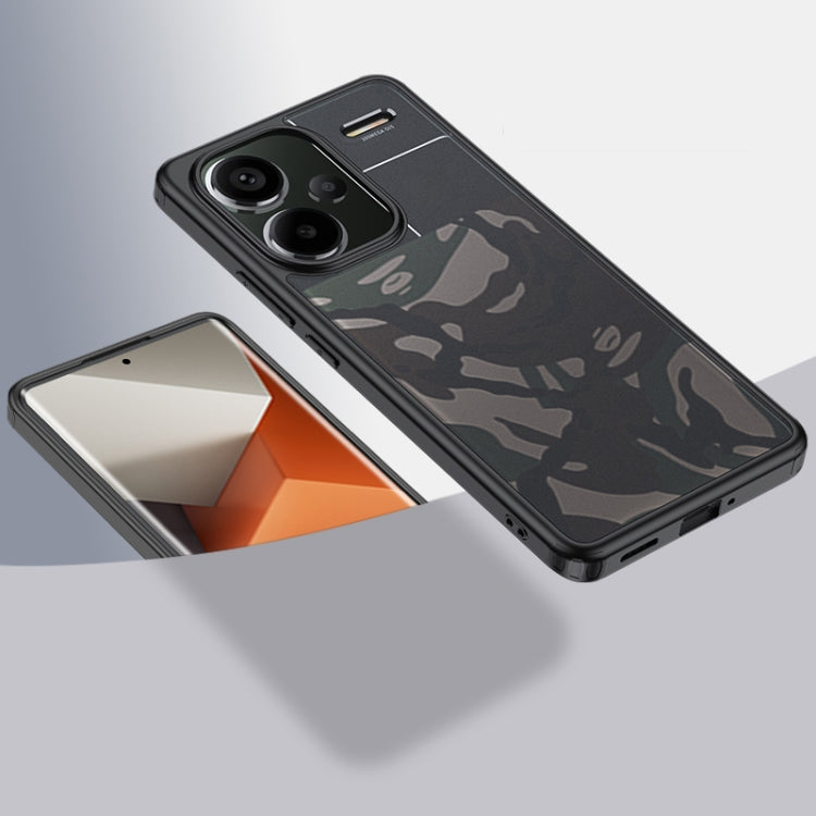 For Xiaomi Redmi Note 13 Pro+ Armor Clear TPU Hard PC Phone Case(Matte Black) - Note 13 Pro+ Cases by buy2fix | Online Shopping UK | buy2fix