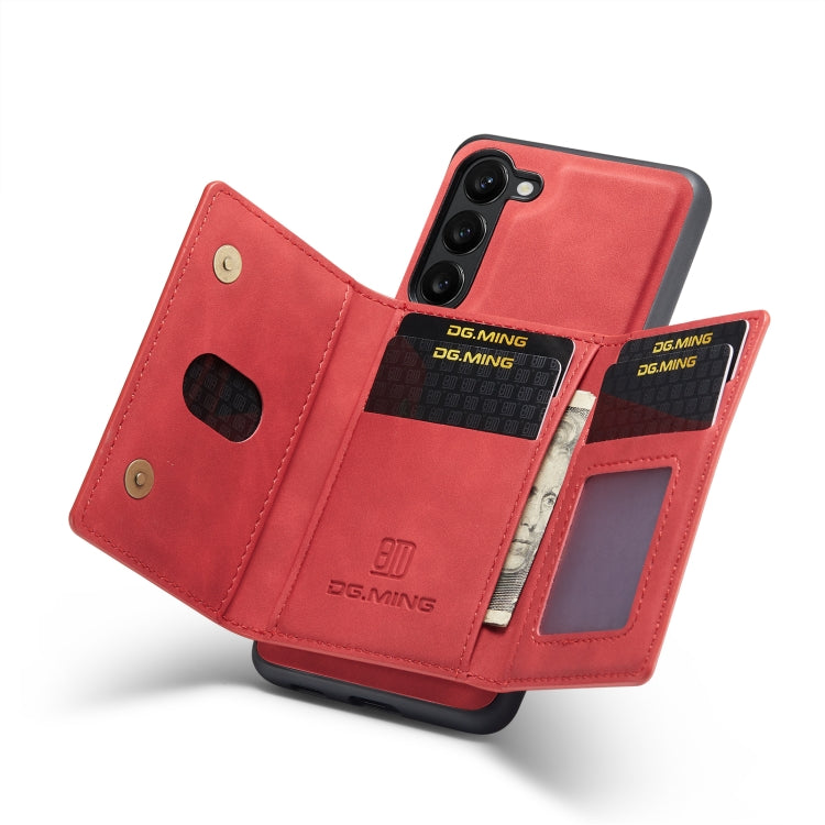 For Samsung Galaxy S23+ 5G DG.MING M2 Series 3-Fold Multi Card Bag + Phone Case(Red) - Galaxy S23+ 5G Cases by DG.MING | Online Shopping UK | buy2fix