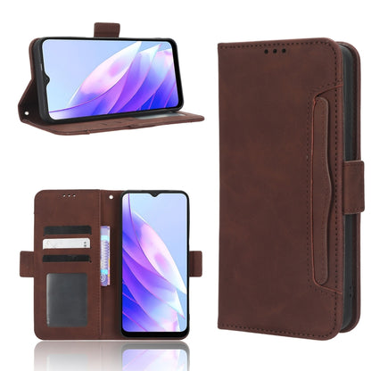 For Blackview A52 Skin Feel Calf Texture Card Slots Leather Phone Case(Brown) - More Brand by buy2fix | Online Shopping UK | buy2fix